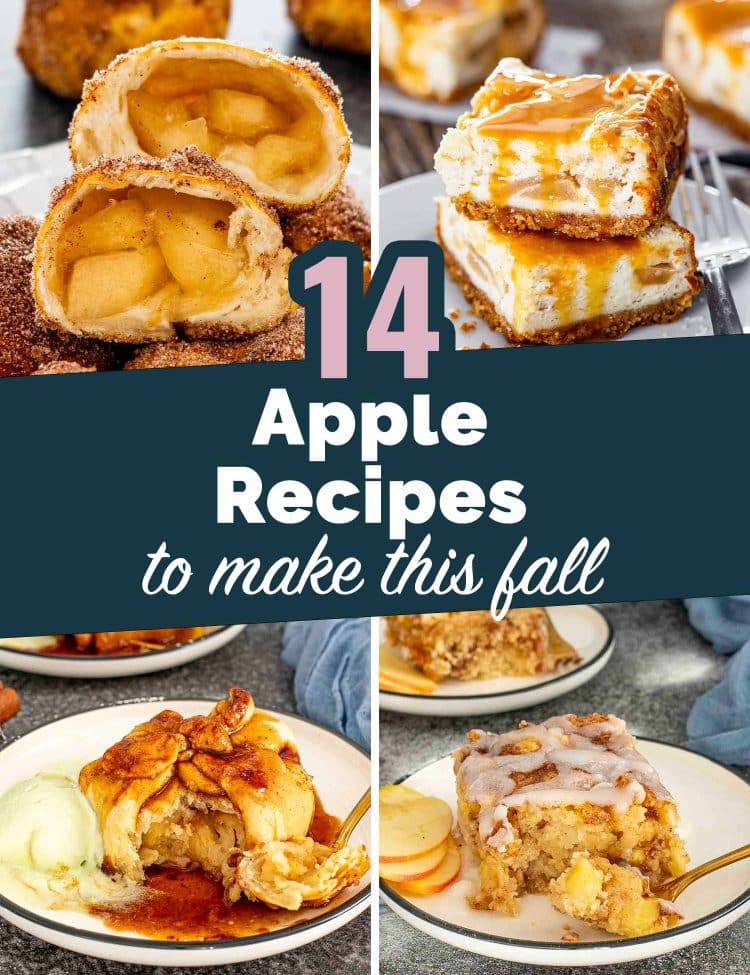 pin for 14 apple recipes to make this fall.