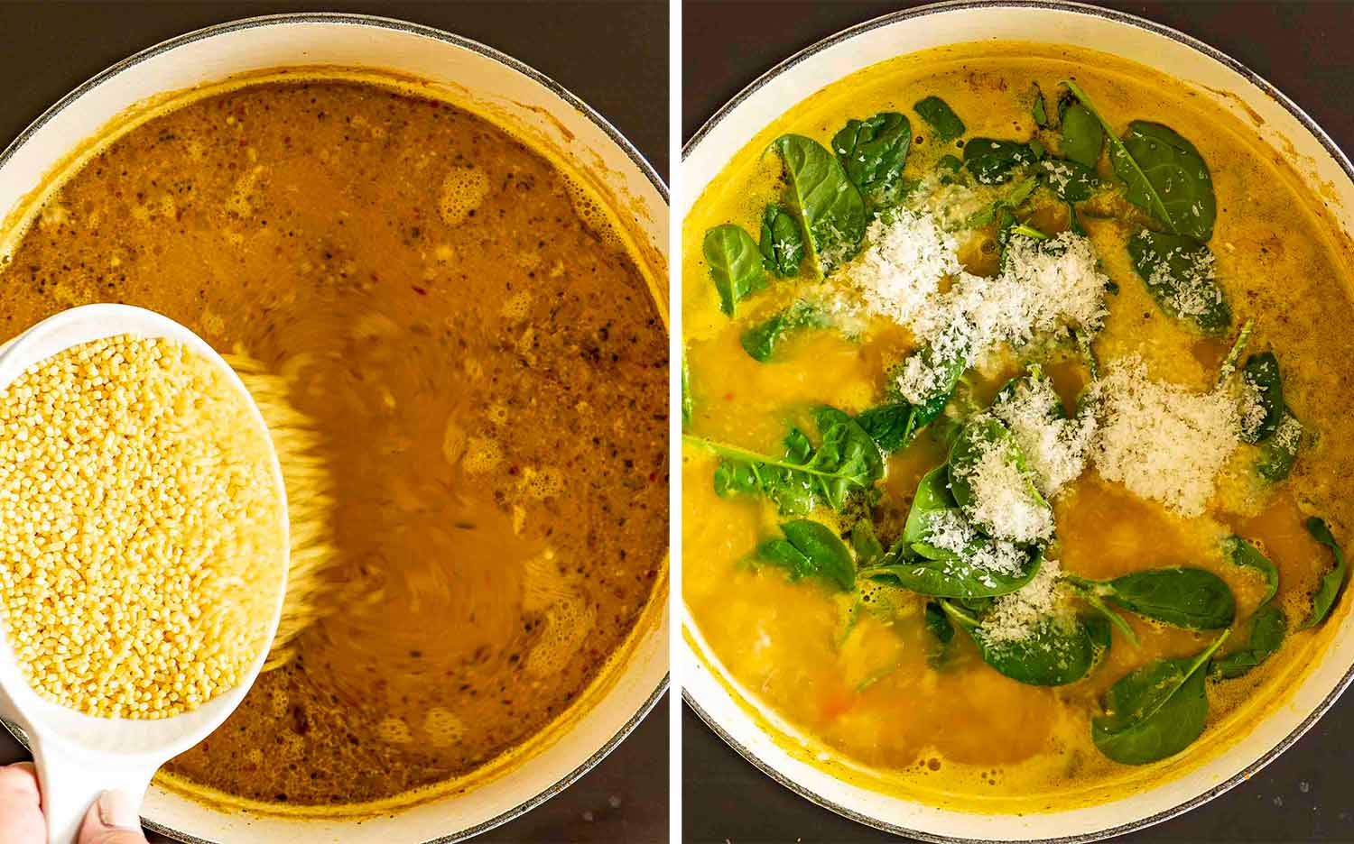 process shots showing how to make penicillin soup.