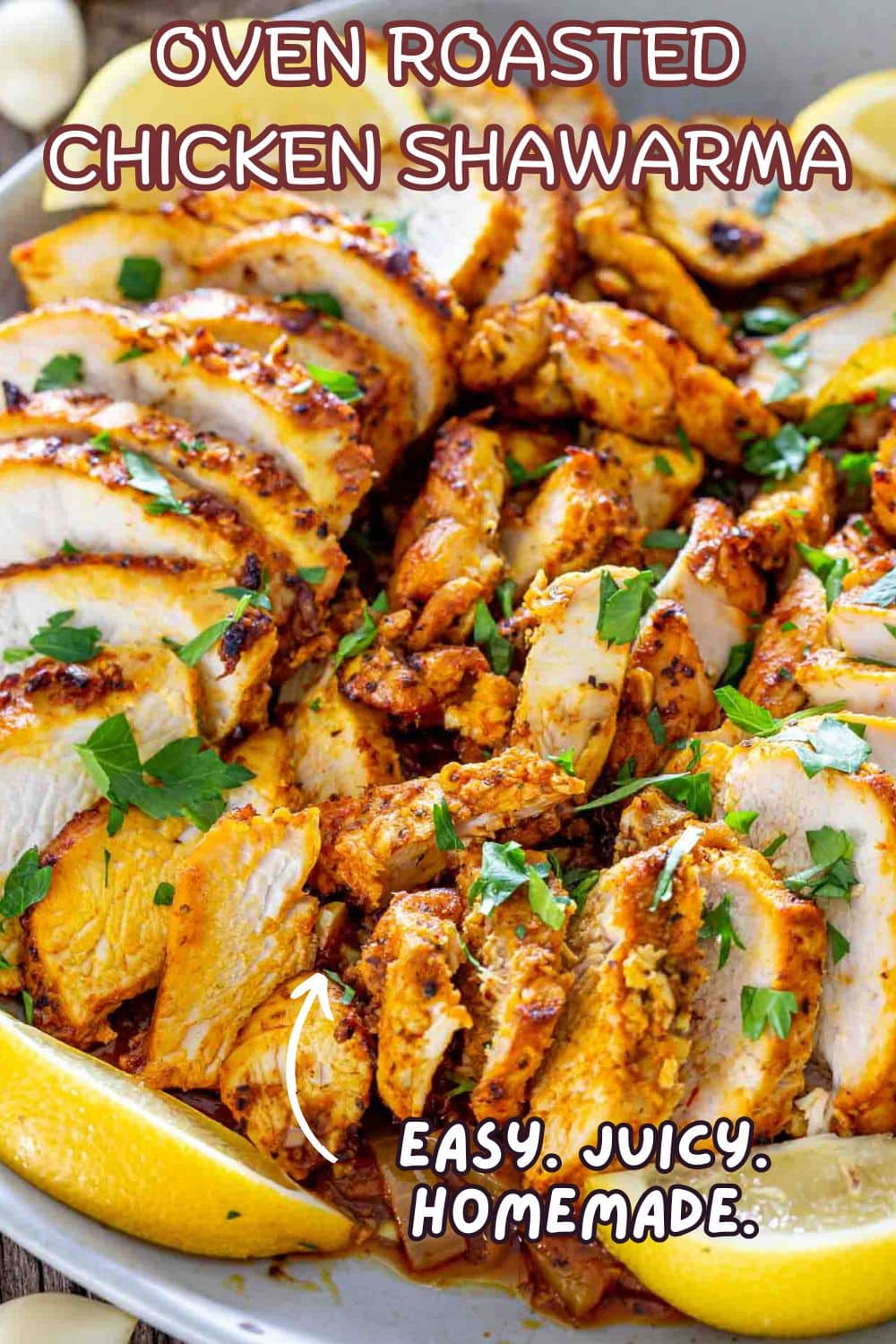 pin for oven roasted chicken shawarma.