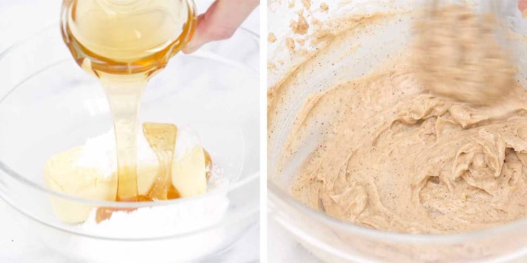 process shots showing how to make texas roadhouse rolls.