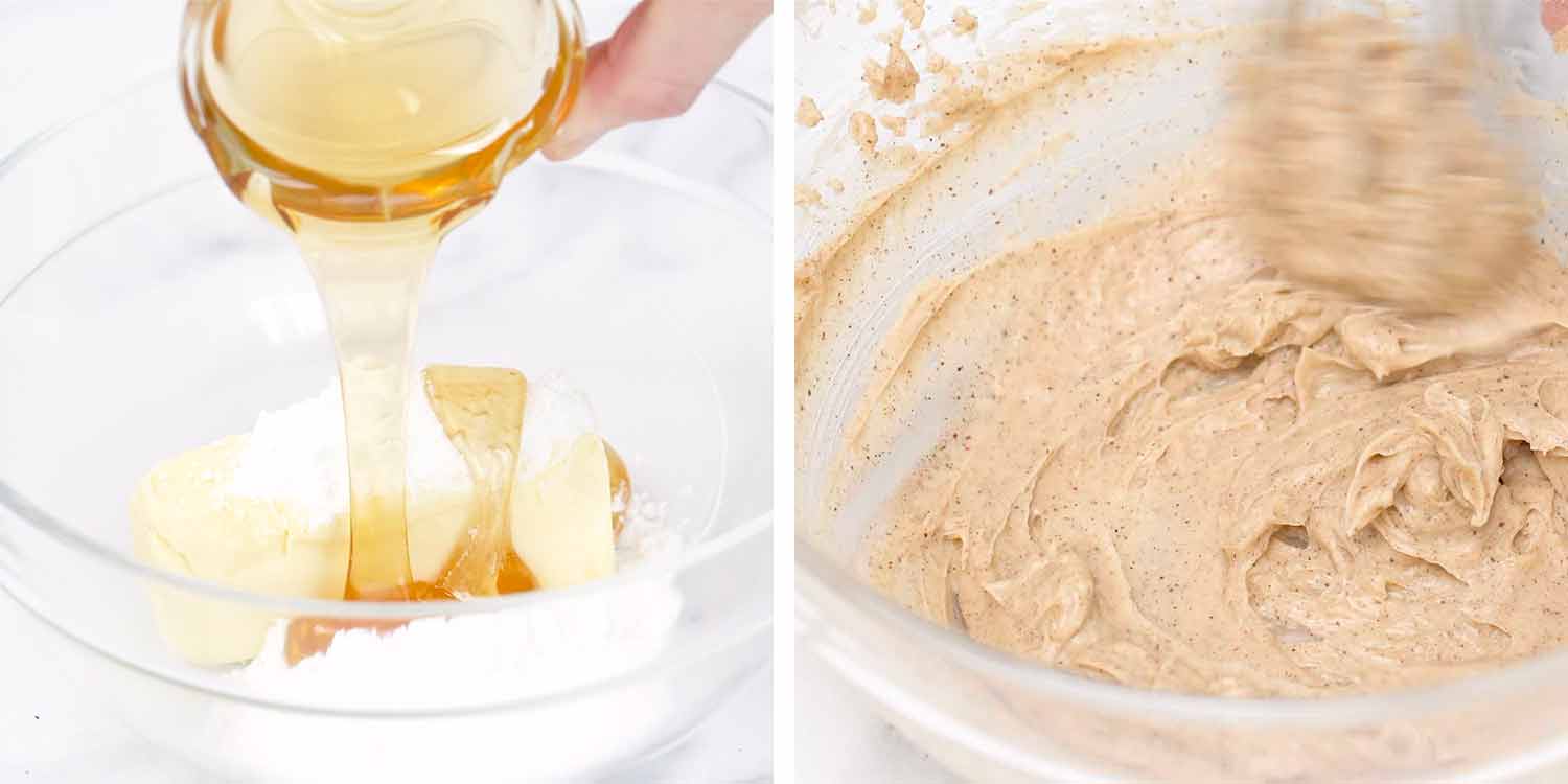 process shots showing how to make texas roadhouse rolls.